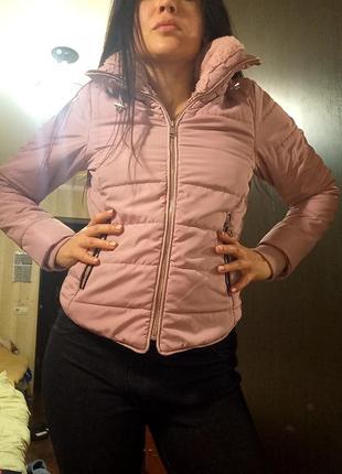 Куртка, курточка демисезонная розовая, пудровая