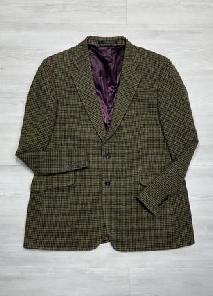 Luxury authentic yorkshire tweed by moon кежуал брендовий вовняний англійський твідоаий піджак жакет від marks & spencer по типу harris tweed