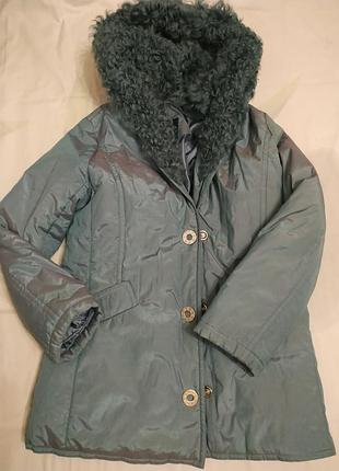 Куртка цвет голубой с отливом