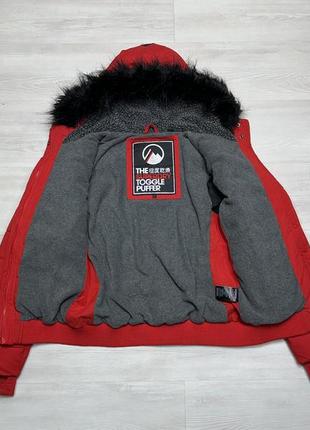 Superdry тепла жіноча червона зимова куртка з капюшоном