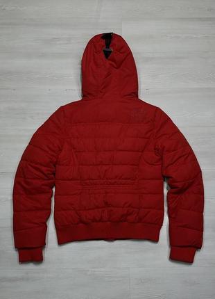 Superdry теплая женская красная зимняя куртка с капюшоном3 фото