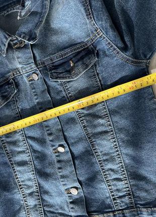 Джинсовая куртка для девочки 13-14р классическая джинсовика жакет джинсовый9 фото