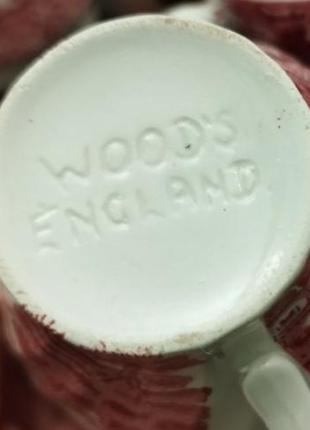 Гарний англійський чайний набір "woods england" 10 чашок, молочник, саханиця +1 чашка в подарунок5 фото