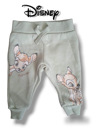 Теплые детские брюки с манжетами бемби