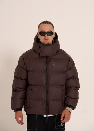 Зимняя мужская куртка ogonpushka homie 3.0 коричневая