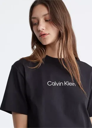 Футболка с лого оригинал calvin klein 40wp1134 фото