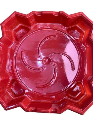 Бейблейд арена большая arena for beyblade с ловушками и рекошетами 35х35х9 см красная