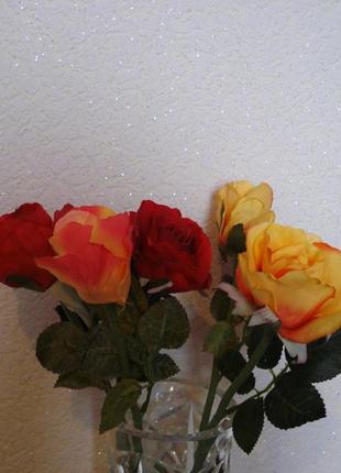 Искусственные цветы розы1 фото