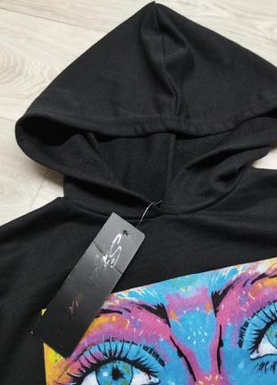 Кроп-топ укороченное худи с капюшоном 4