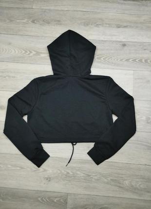 Кроп-топ укороченное худи с капюшоном 7