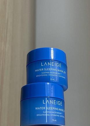 Нічна маска для губ та нічна маска для обличчя laneige