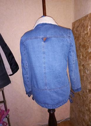 Шерпа pull and bear джинсовая куртка pull&amp;bear 4