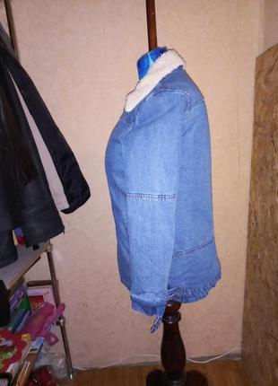 Шерпа pull and bear джинсовая куртка pull&amp;bear 3