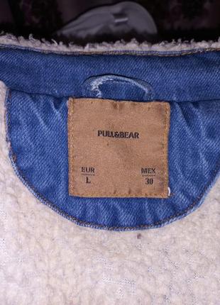 Шерпа pull and bear джинсовая куртка pull&amp;bear 8