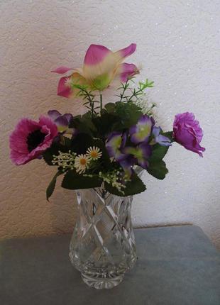 Искусственные цветы букет орхидей и анемонов