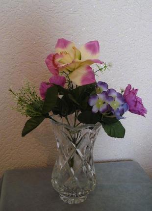 Штучні квіти букет орхідей та анемонів5 фото