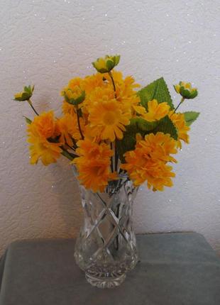 Штучні квіти маргаритки (жовто-помаранчеві)