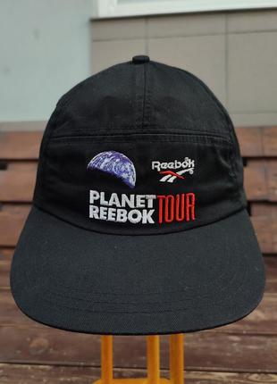 Вінтажна колекційна п'ятипанелька planet reebok tour рідкісна y2k бейсболка п'ятипанельна кепка стрітвир streetwear