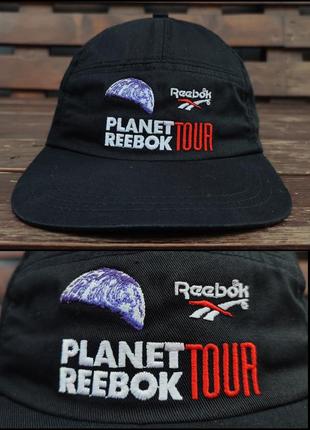 Винтажная коллекционная пятипанелька planet reebok tour редкая y2k бейсболка пятипанельная кепка стритвир streetwear3 фото