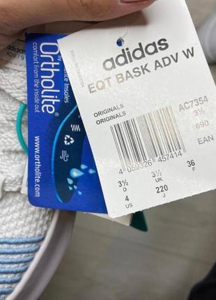 Кроссовки женские adidas equipment adv white blue grey10 фото