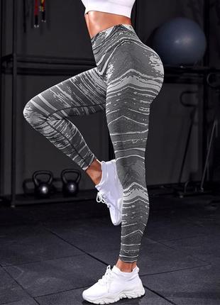 Женские спортивные леггинсы  для фитнеса бега йоги лосины легинсы размер l