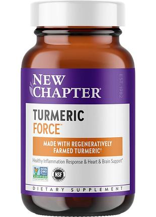 Натуральная добавка new chapter turmeric force, 30 вегакапсул