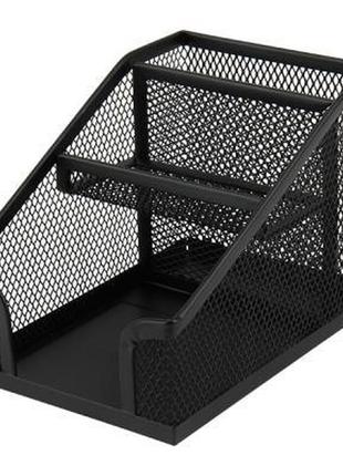 Подставка для мелочей axent 100x143x100мм, wire mesh, black (2118-01-a)1 фото