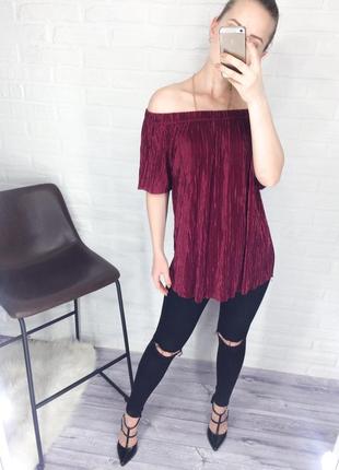 Блуза на плечі плісирована