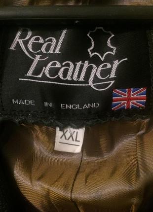 Genuine real leather кожаное пальто плащ7 фото