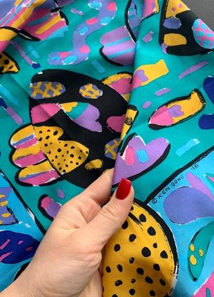 🧣превосходный разноцветный платок/платок с абстрактным рисунком/голубо-розовый платок🧣6 фото