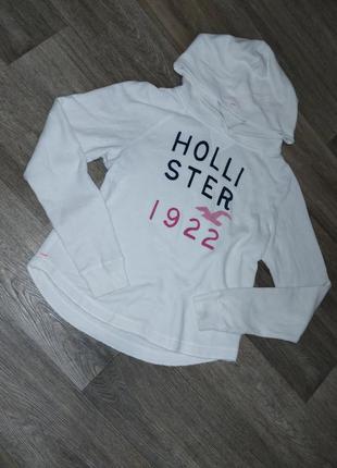 Белый женский худи  hollister, худи батник женкий трехнитка, распродажа женская одежда обувь аксессуары5 фото