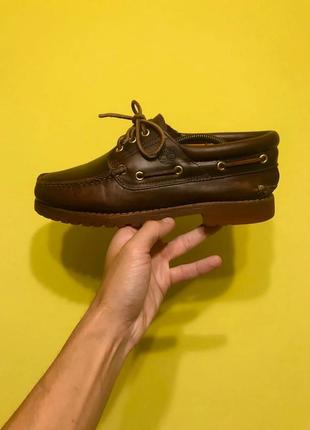 Кожаные топ сайдеры тимберленд