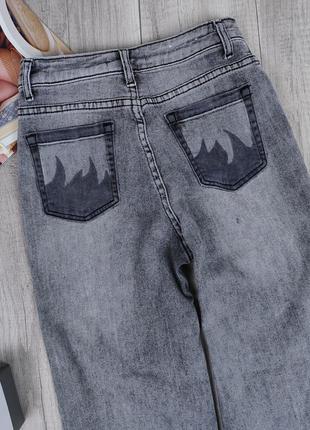 Женские стрейчевые серые джинсы saint wish размер 25 (xs)7 фото