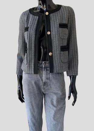 Укороченный короткий шелковый пиджак жакет marella max mara свободного прямого кроя шелк