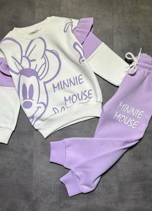 Теплый костюм для девочек/девочки с minnie mouse