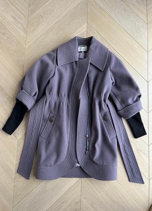Теплое пальто с поясом 34-36/ xs/ 42 размер