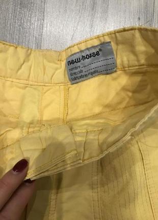 Вінтажні штани банани слоучі жовтого кольору3 фото