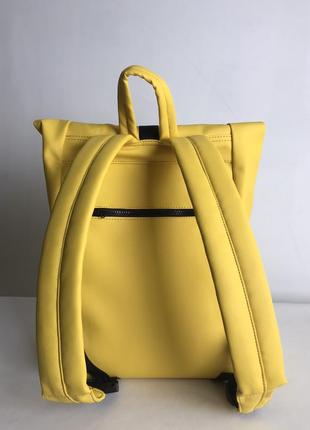 Желтый женский рюкзак ролл для путешествий3 фото
