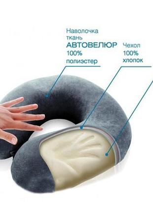 Детская ортопедическая подушка-рогалик для путешествий с "эффектом памяти"3 фото