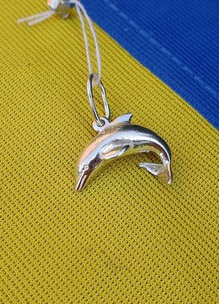Кулон дельфин из серебра2 фото