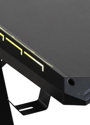 Стіл ігровий, геймерський - комп'ютерний з різнокольоровою led-підсвіткою та тримачами...