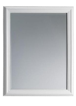 Зеркало настенное  с деревянной рамкой 70x90 см белое, daymart1 фото