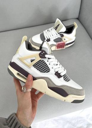 Jordan retro 4 white beige brown