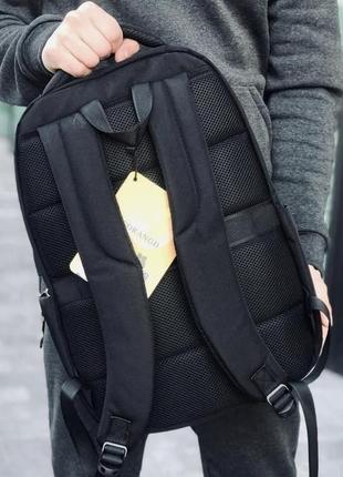 Мужской рюкзак городской для ноутбука черный серый удобный качественный3 фото