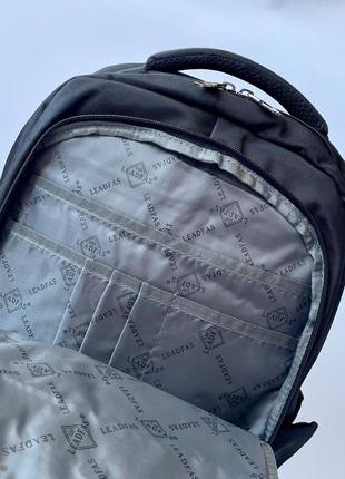 Мужской рюкзак городской для ноутбука черный серый удобный качественный6 фото