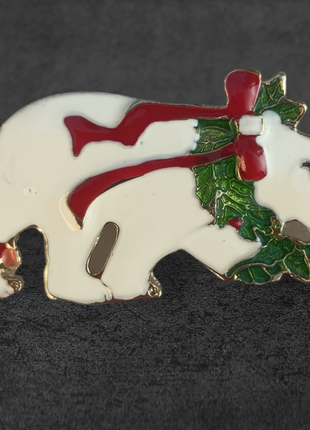 Брошка "полярний ведмідь"