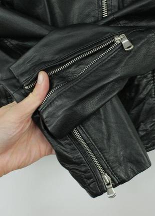 Стильна шкіряна куртка barneys originals clara black leather moto jacket6 фото