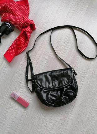 👜маленька чорна сумка через плече👜дута сумка в стилі saint laurent