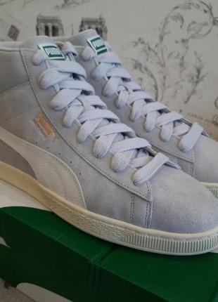 Высокие оригинальные кроссовки puma nyc suede mid park. большие размеры обуви 48 размер1 фото