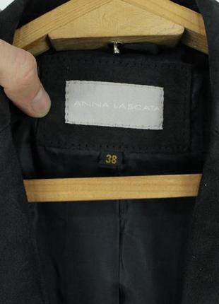 Шикарный кожаный блейзер anna lascata gray suede leather michelle blazer jacket4 фото